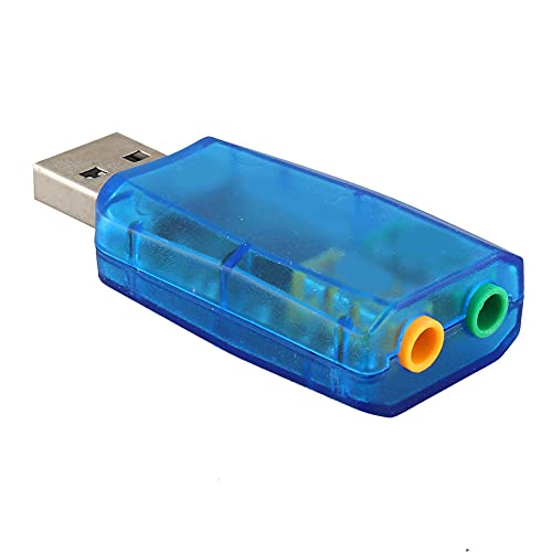 Agatige Adattatore Audio Stereo 3D USB Altoparlante Microfono Esterno Virtuale USB 2.0 3D Audio A 5.1Canali Adattatore Scheda Audio Pc Plug & Play