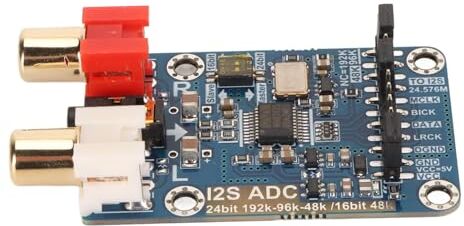 Pyhodi Modulo Scheda di Acquisizione Audio ADC I2S, Scheda di Sviluppo modalità Master Slave, Decodificatore ADC I2S Audio Digitale Senza Perdita per Conversione di Segnale Analogico,