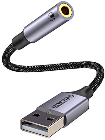 MOSWAG Adattatore audio da USB a jack da 3,5 mm