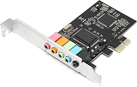 Plyisty Scheda Audio Stereo PCI E 5.1, Scheda Audio da Gioco a 6 Canali, Scheda Audio Interna per Windows 7/Vista/XP 32/64 Bit, Compatibile con Effetti Audio DirectSound 3D Ed EAX