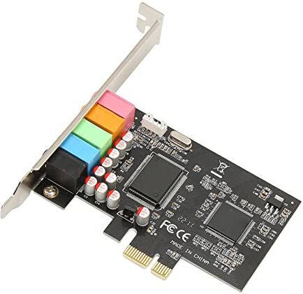 Bewinner Scheda Audio PCIE 5.1, Riproduzione Audio Surround a 6 Canali Registrazione Schede Audio Interne a 24 Bit 48 KHz con Porta PCI Express