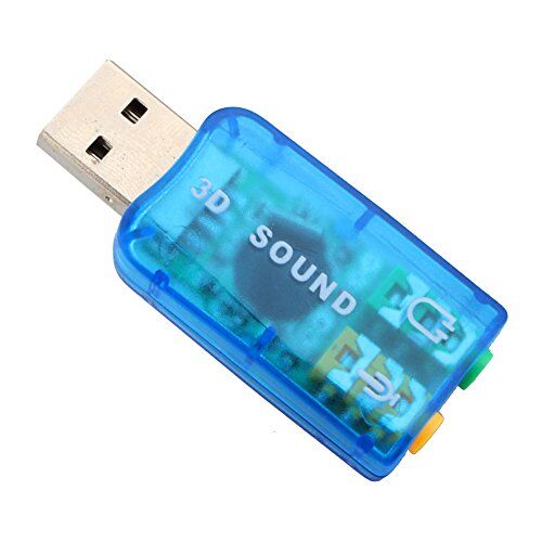 Zerone Adattatore Audio USB Esterno, USB2.0 3D 5.1 Canali Audio PC Scheda Audio Adattatore per Cuffie USB