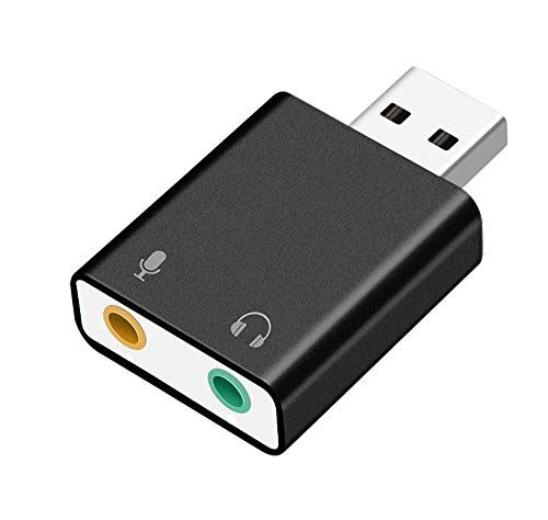 asbter Scheda Audio USB Adattatore Scheda Audio Esterno USB Presa Jack Stereo da 3,5 mm Scheda Micphone per Computer Portatile