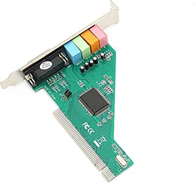 Heayzoki Scheda Audio PCI 120dB di Riproduzione Duplex Accessorio per Computer con 4 Canali per Windows 98 8738, con Indicatore Audio Digitale Music-SPDIF, la Scheda Audio Supporta L'uscita Audio Surround a 4