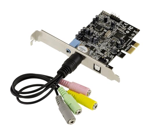 KALEA-INFORMATIQUE © – Scheda controller PCIe (PCI Express) – Suono 5.1 canali – Chipset CMEDIA Oxygen HD Audio cm8826 – Uscita SPDIF