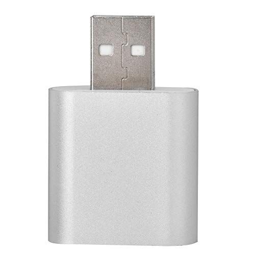 CHICIRIS Scheda Esterna, Scheda USB Esterna Comoda Pratica da 3,5 mm/0,1 Pollici per L'Ufficio a casa(d'Argento)