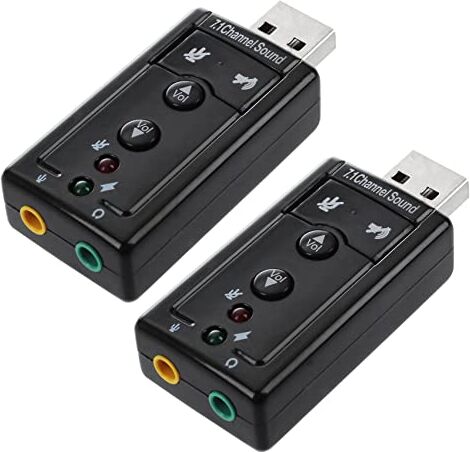 KVSERT 2 x 7.1 canali USB scheda audio esterna adattatore audio