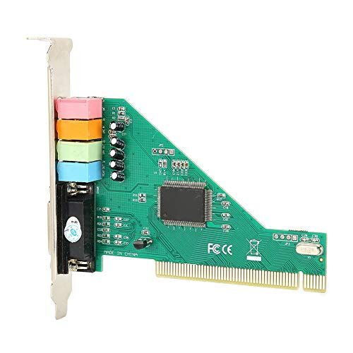 Yunseity Scheda PCI 4.1 con Stereo Surround, Chip CMI8738, Rapporto Segnale/Rumore 120 Db, Effetti Sonori HRTF 3D per Computer Desktop