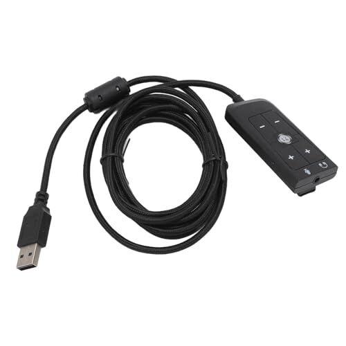 VBESTLIFE Adattatore Scheda Audio Audio da USB a Jack da 3,5 Mm per Kingston HyperX Cloud II, Cuffie da Gioco Scheda Audio USB a 7.1 Canali per PS5, per Xbox Series X S