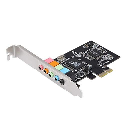 docooler PCI-E Express Scheda audio 5.1, 5 porte, scheda audio surround stereo, scheda audio per ufficio