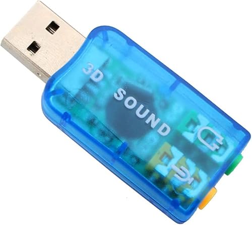 Affaires-plus Adattatore audio esterno USB 2.0   Set di X1 Audio 3D 5.1 canali Scheda audio USB Adattatore per cuffie USB Adattatore jack per cuffie/auricolari