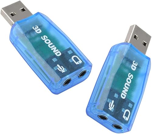 Xingdianfu Adattatore Audio USB Esterno, USB2.0 3D 5.1 Canali Audio PC Scheda Audio Adattatore per Cuffie USB