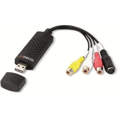 Technaxx Video Grabber USB 2.0 Scheda di Acquisizione – Conversione da Hi8, VHS a DVD Digitale per PC Windows, con Software di Montaggio Professionale – Convertitore Digitale Audio Video TX-20 Technaxx Video Grabber USB 2.0 Scheda di Acquisizione – Conversione da Hi8, VHS a DVD Digitale per PC Windows, con Software di Montaggio Professionale – Convertitore Digitale Audio Video TX-20