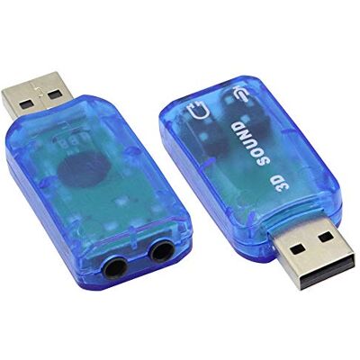 zdyCGTime Scheda audio stereo USB 5.1 esterna,Adattatore audio virtuale a 5.1 canali da USB 2.0 a 3D,Compatibile con Windows e Mac, PC, Notebook.Plug and play.(2 pezzi/blu) zdyCGTime Scheda audio stereo USB 5.1 esterna,Adattatore audio virtuale a 5.1 canali da USB 2.0 a 3D,Compatibile con Windows e Mac, PC, Notebook.Plug and play.(2 pezzi/blu)