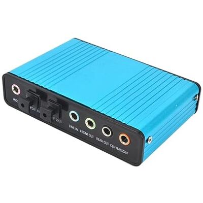 COSINE USB 6 Canali 5.1/7.1 Surround Sound Card Esterna PC Laptop Desktop Tablet Audio Adattatore ottico Scheda Facile da Installare Facile da Usare (Blu) COSINE USB 6 Canali 5.1/7.1 Surround Sound Card Esterna PC Laptop Desktop Tablet Audio Adattatore ottico Scheda Facile da Installare Facile da Usare (Blu)