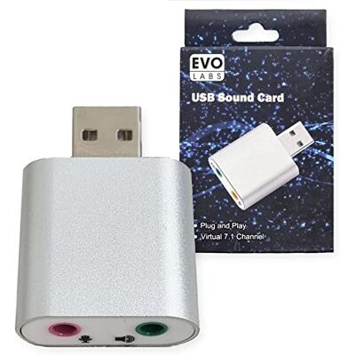 EVO LABS Scheda audio USB Virtual 7.1 Canali Plug and Play EVO LABS Scheda audio USB Virtual 7.1 Canali Plug and Play