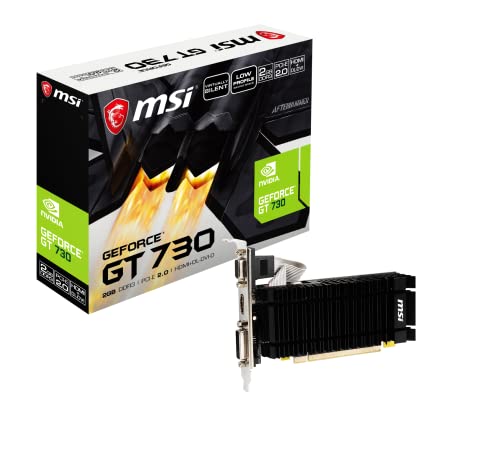 MSI GeForce GT 730 N730K-2GD3H/LPV1 Scheda video 2GB DDR3, 902 MHz, PCI Express 2.0, 64-bit, DL-DVI-D/HDMI/D-SUB