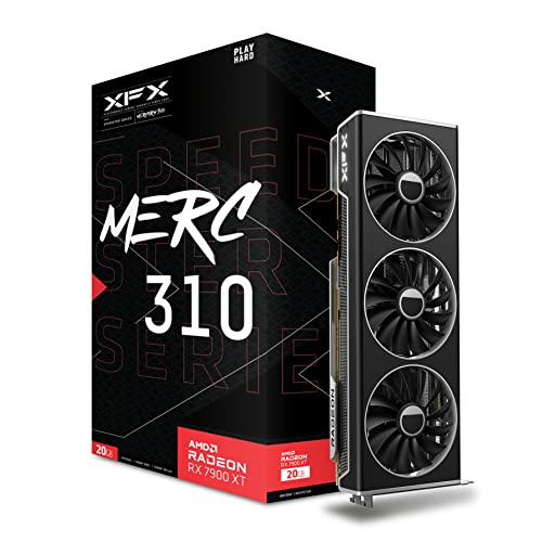 Pine XFX SPEEDSTER MERC310 AMD Radeon™ RX 7900XT BLACK Gaming Scheda grafica 20GB GDDR6, AMD RDNA™ 3(RX-79TMERCB9)