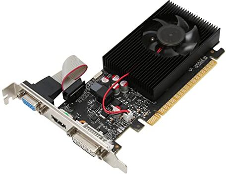 Bewinner Scheda Grafica GT730 2G DDR3 a 128 Bit, Supporto per Dissipazione del Calore Silenzioso DVI VGA HD Interfaccia Multimediale Scheda Grafica per Computer