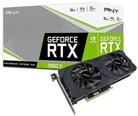 PNY Scheda Grafica GeForce RTX™ 3060 Ti 8GB UPRISING Dual Fan