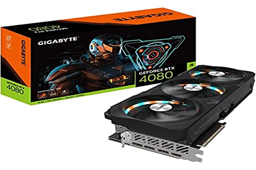 Gigabyte GeForce RTX 4080 GAMING 16GB Scheda grafica 16GB DDR6X, 192bit, PCI-E 4.0, Core 2505Mhz, RGB, Anti-sag bracket, DP 1.4, HDMI 2.1a, NVIDIA DLSS 3, GV-N4080GAMING-16GD