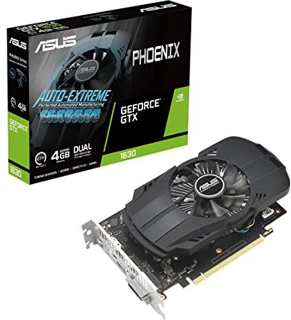 Asus Phoenix NVIDIA GeForce GTX 1630 EVO Scheda Grafica, 4 GB GDDR6 64-bit 12 Gbps PCIE 4.0, GPU Tweak III, PH-GTX1630-4G-EVO