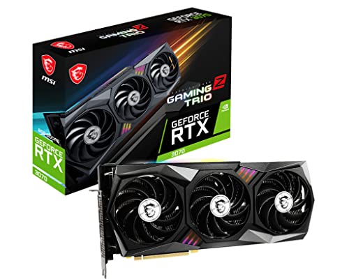 MSI GeForce RTX 3070 GAMING Z TRIO 8G LHR Scheda grafica RTX 3070, 1845MHz, TRI FROZR FAN, 8GB GDDR6, 256 bit, PCI Express Gen 4, DisplayPort v1.4a, HDMI