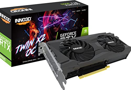 Inno3D GeForce RTX 3050 8GB Twin X2 OC Scheda Grafica 8GB DDR6, 3X DisplayPort/1x HDMI, N30502-08D6X-11902130