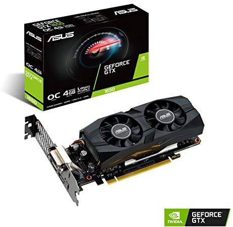 Asus The  GeForce GTX 1650 OC Edition 4 GB GDDR5, Scheda Video Gaming e HTPC, Design Low Profile, Tecnologia AutoExtreme e Backplate