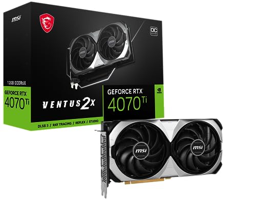 MSI GeForce RTX 4070 Ti VENTUS 2X 12G OC Scheda Video Gaming 12GB GDDR6X, 2655 MHz, PCI Express Gen 4, 192-bit, 3x DP v 1.4a, HDMI 2.1a (Supporta 4K & 8K HDR)