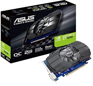 Asus Phoenix GeForce GT 1030 OC Edition 2 GB GDDR5, Scheda Video Gaming e Multimediale per HTPC, PCI Express 3.0, Home Entertainment e Gaming HD