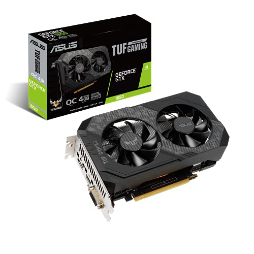 Asus TUF Gaming GeForce GTX 1650 OC Edition 4 GB GDDR6, Scheda Video Gaming, Dissipatore Biventola per Gaming HD, Tecnologia AutoExtreme e chip Turing