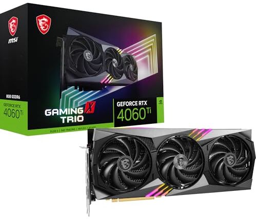 MSI GeForce RTX 4060 Ti Gaming X Trio 8G Scheda Video Gaming 8 GB GDDR6, 18Gbps, PCIe 4.0, Tri Frozr 3, RGB, DLSS3