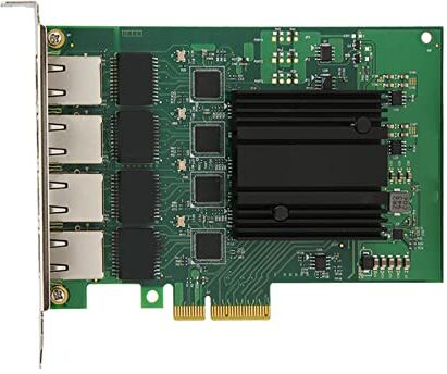 GOWENIC Scheda di Rete Quad Gigabit, Gestione Energetica Innovativa, Virtualizzazione I/O Flessibile, Design Bridgeless Ad Alte Prestazioni, Basso Consumo Energetico, Compatibile con PC