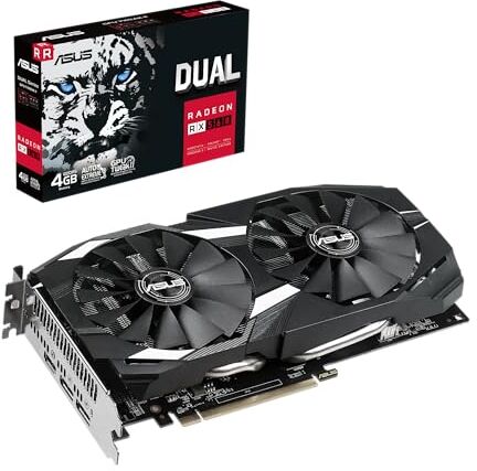 Asus Dual AMD Radeon RX 560, Scheda Grafica Gaming, 4GB GDDR5, PCIe 3.0, HDMI, DisplayPort, DVI-D, Design Delle Ventole Wind-Blade, Tecnologia Auto-Extreme, Nero