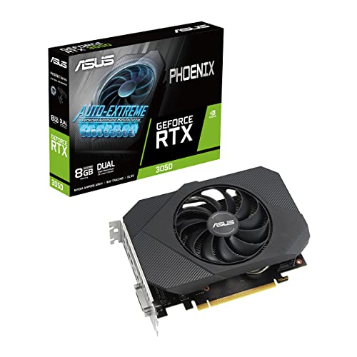 Asus Phoenix NVIDIA GeForce RTX 3050 V2 Scheda Grafica, 8 GB GDDR6 128-bit 14 Gbps PCIE 4.0, GPU Tweak III, PH-RTX3050-8G-V2