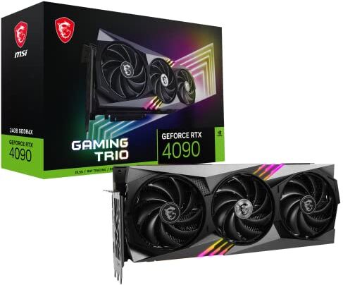 MSI GeForce RTX 4090 GAMING TRIO 24G Scheda Video Gaming NVIDIA RTX 4090, 24 GB GDDR6X