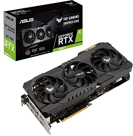 Asus TUF Gaming GeForce RTX 3080 Ti OC Edition Scheda Grafica, 12 GB GDDR6X, PCIe 4.0, HDMI 2.1, DisplayPort 1.4a, Funzione Boost Clock, Tre Ventole a Doppio Cuscinetto, GPU Tweak II, Nero