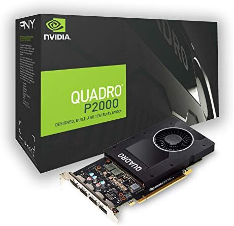 PNY VCQP2000-PB Nvidia Quadro P2000 Scheda Grafica, 5GB GDDR5, PCI Express 3.0x16