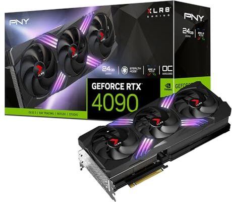 PNY Scheda Grafica GeForce RTX 4090 24GB XLR8 Gaming VERTO EPIC-X RGB(tm) OVERCLOCKED Triple Fan