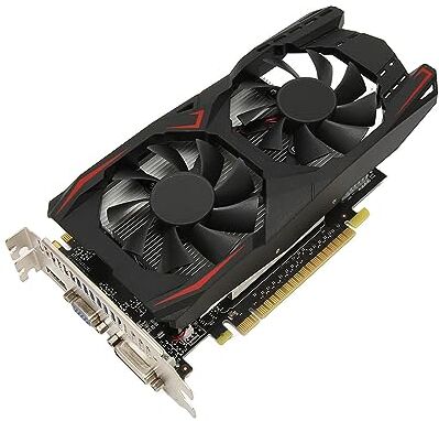 VBESTLIFE Scheda Grafica per Giochi DDR5 da 4 GB, Scheda Grafica per Videogiochi a Basso Rumore e Raffreddamento Rapido GTX1050Ti a 128 Bit con Doppia Ventola, per PC Desktop