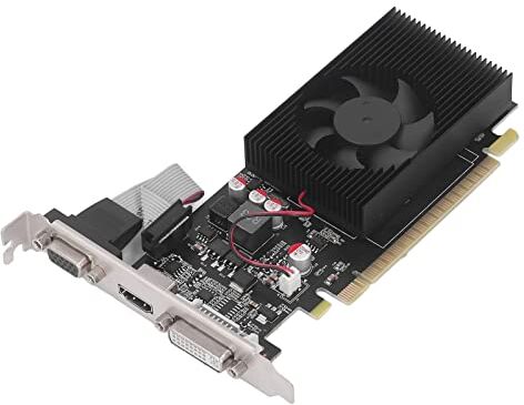 Bewinner Scheda Grafica GT730, Scheda Grafica da Gioco DDR3 da 128 Bit da 2 GB, Scheda Grafica Video 2560x1600, Porte di Uscita HDMI DVI DP 3 Scheda Grafica per Computer