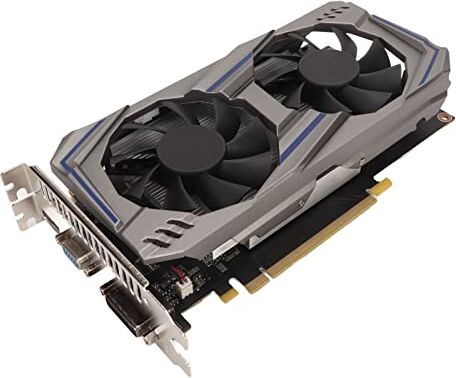 Bewinner Scheda Grafica da Gioco GTX550Ti, Scheda Grafica per Computer da 8 GB GDDR5 a 128 Bit con Doppia Ventola, Scheda Video HDMI VGA DVI PCIe 2.0 per GPU da Gioco per Computer Desktop