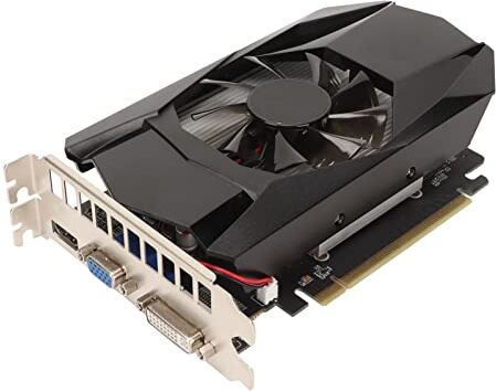 VBESTLIFE per Scheda Grafica Radeon HD7670, Scheda Grafica GDDR5 da 4 GB, Frequenza 128 Bit 1000 MHz PCIe 2.1 per, HDMI, DP, VGA, Scheda Grafica a Ventola Singola per PC