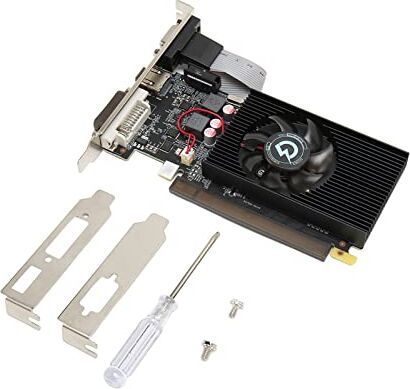 VBESTLIFE Scheda Grafica da Gioco GT710, 4 GB 64 Bit GDDR3 1334 MHz Frequenza Scheda Grafica Desktop a Ventola Singola, Supporto Porte HDMI, VGA, DVI, per Computer Fai-da-Te