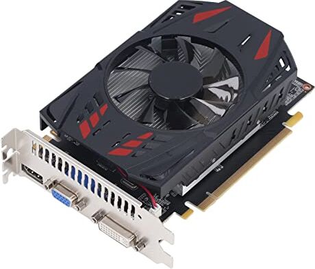 Bewinner Scheda Grafica da Gioco GTX550TI, 2 GB GDDR5 128 Bit a Ventola Singola per Computer Desktop, Schede Grafiche Video, Supporta 4K HDR DP HDMI DVI