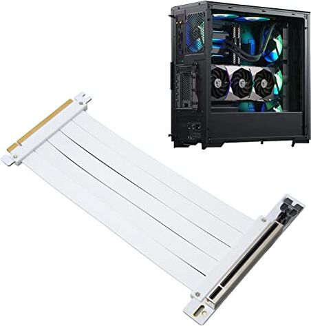 Bewinner Extender PCIE 4.0 X16 da 128 GB/bsp, Scheda Grafica GPU Verticale a Piena velocità PCI-E 4.0 X16 Cavo Riser, Cavo di Prolunga GPU Adattatore a 90 Gradi per RTX3090, RTX3080, (30cm)