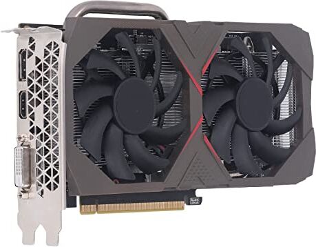 Bewinner Scheda Grafica da Gioco GTX1660R da 6 GB, GPU per Scheda Grafica GDDR6 a 192 Bit con Porta HDMI, DVI, DP, Scheda Video da Gioco per PC a Doppia Ventola da 1750 MHz per Computer