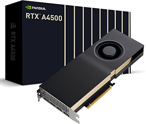 PNY NVIDIA RTX A 4500 Scheda Grafica Professionale 20 GB GDDR6 PCI Express 4.0 x16, Doppio Slot, 4 DisplayPort, Supporto 8K, Ventola Attiva Ultra silenziosa