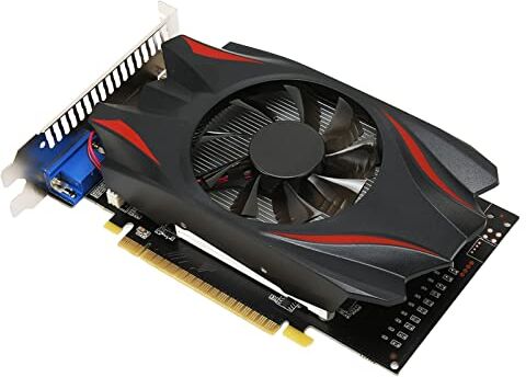 VBESTLIFE Scheda Grafica da Gioco GTX650 da 2 GB, Scheda Grafica per Computer GDDR5 128 Bit 5000 MHZ 1059 MHZ, Interfaccia VGA DVI HDMI, per Uso Ufficio Video HD